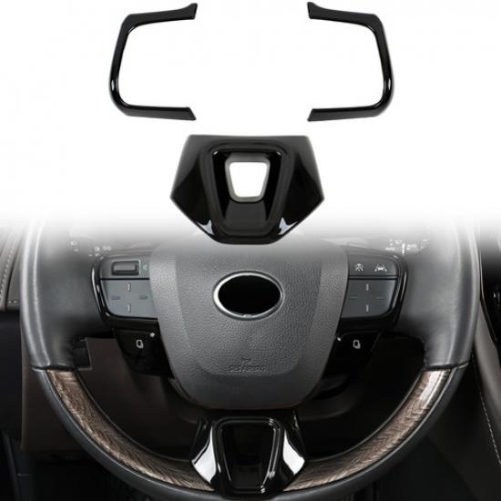 Glossy Black Car Steering Wheel Decor Cover Trim For Toyota Camry 2024 2025 2026