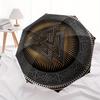 "Golden Triangles: A Symbolic Artwork with Intricate Designs"Umbrella, Portable 3-Fold Compact Umbrella for Men & Women ES53