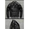 Chinesische Größe Herren schwere Motorradjacke aus natürlichem Rindsleder Oberschicht lässig Vintage Retro Moto Anzug Ledermantel Winter