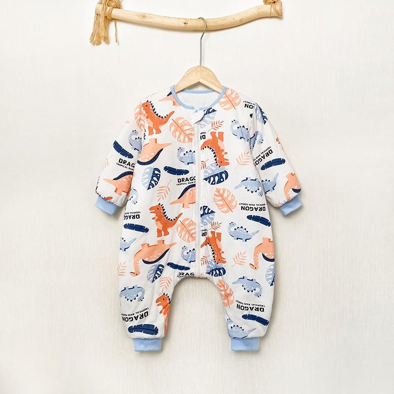 Cotton Warm Sleeping Bag Toddlers 20-50 Lbs Winter Footed Pajama With Leg Separation Tummy Coverage