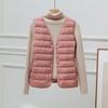 Womens Lightweight Down Vest V-Neck Loose Fit Short Plus Size Layering Fall 2025