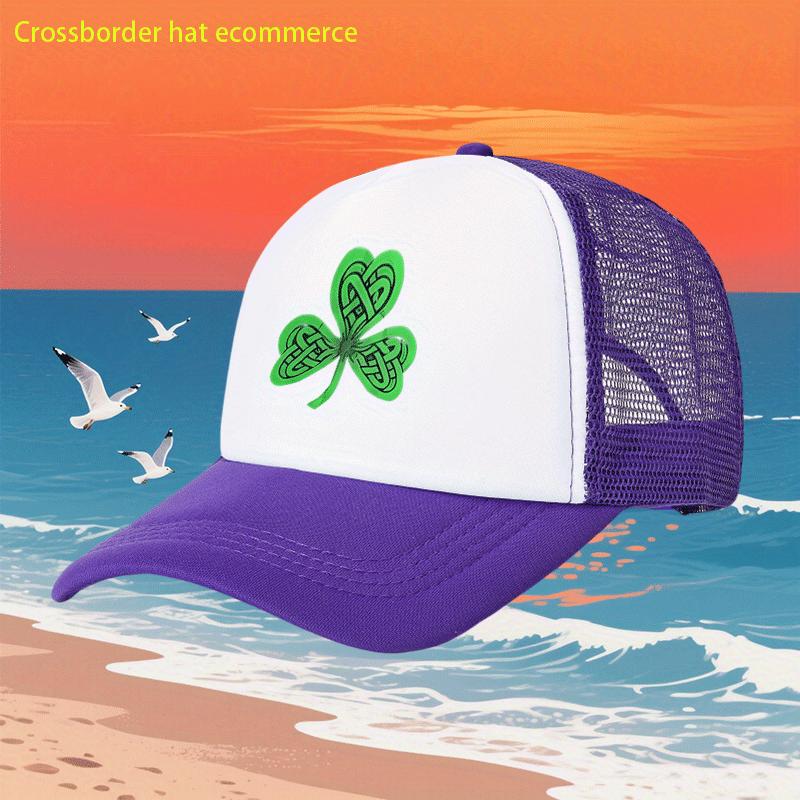 Keltský trojlístek Clover Síťovaná kšiltovka Trucker Prodyšná Baseballová čepice Ležérní Sportovní Sluneční clona Dárek pro dospělého