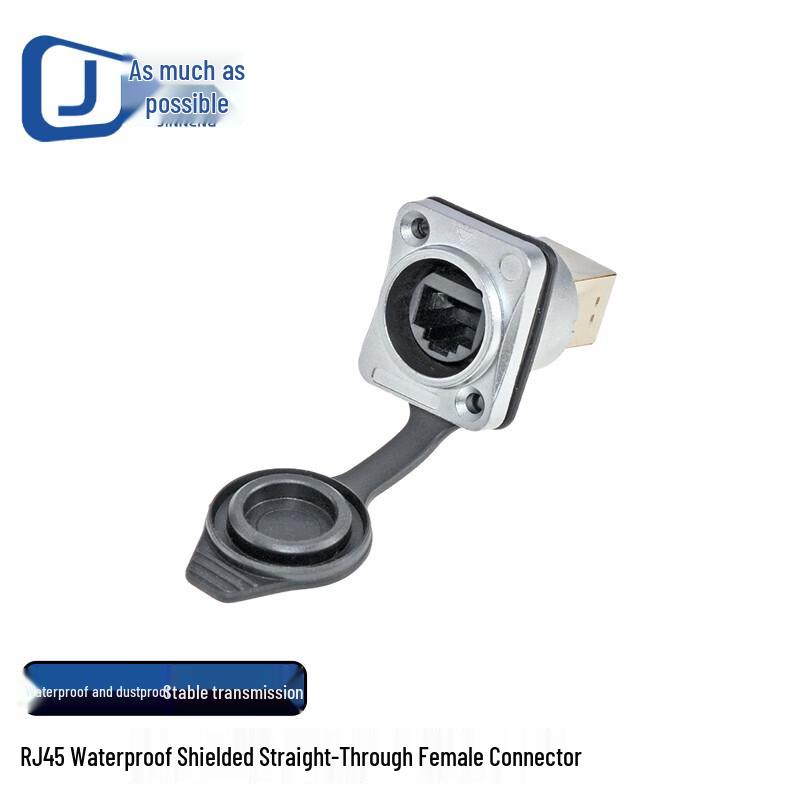 Jinneng RJ45 Waterproof Shielded Dual Port Aviation Network Connector