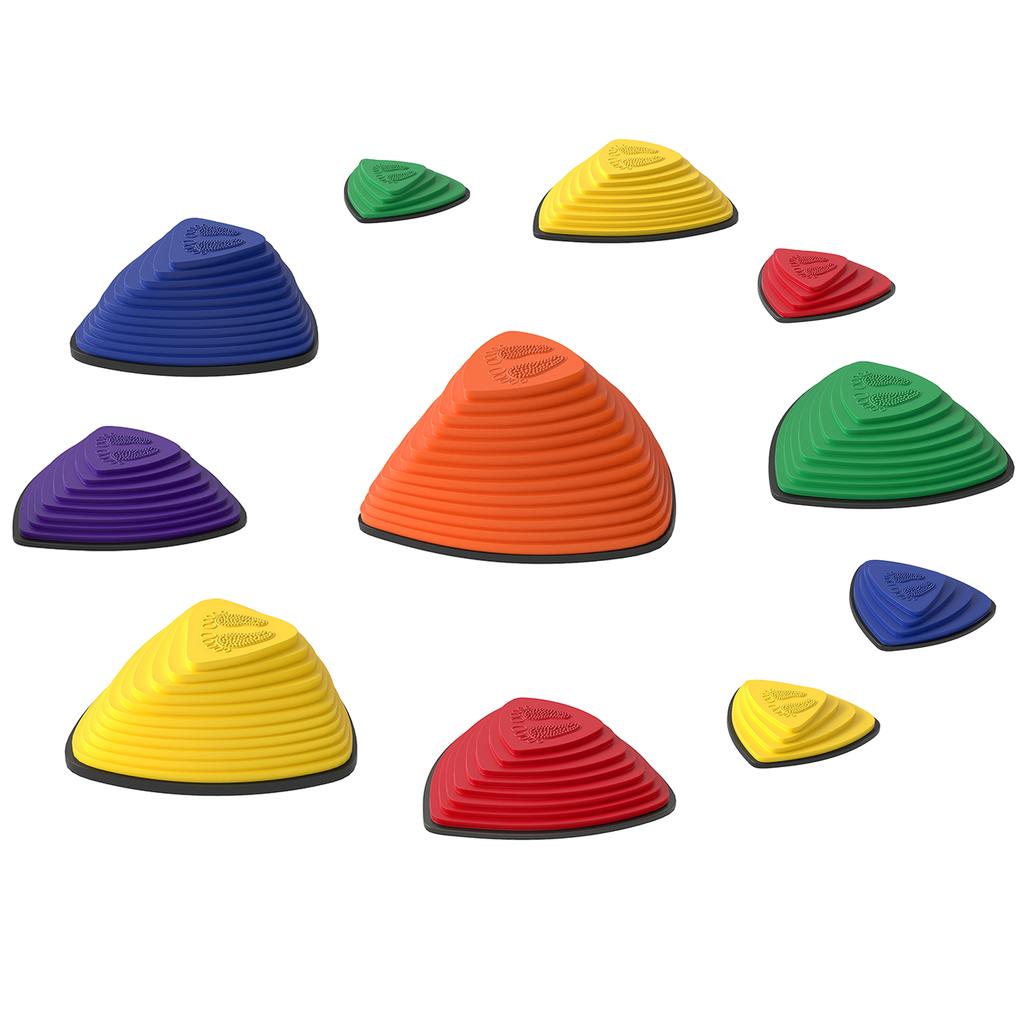 11-Piece Stepping Stones for Kids, Stackable Sensory Toys Outdoor Indoor, Obstacle Course for Balance and Motor Skills