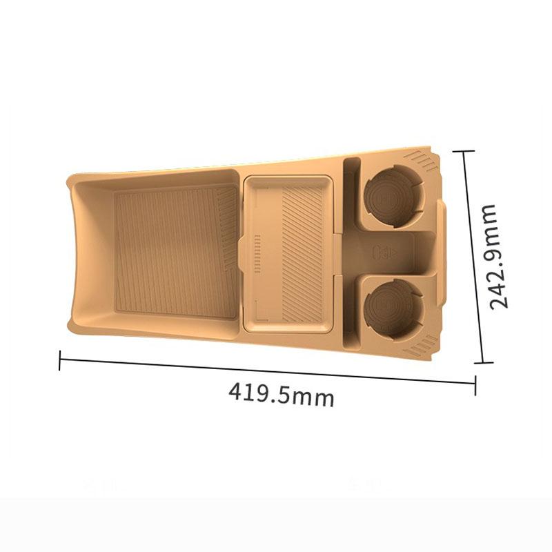 For Geely Starray EM-i for Galaxy Starship 7 2025 Center Console Storage Box 2-Layer Silicone Organizer Tray Car Accessories