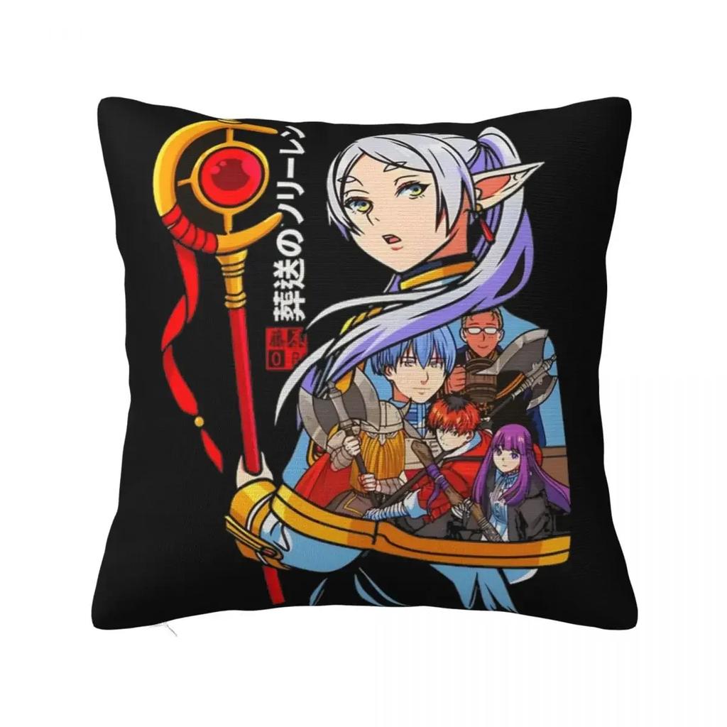 Sousou No Frieren Himmel Eisen Throw Pillow Cover Polyester Cushions for Sofa Novelty Cushion Covers