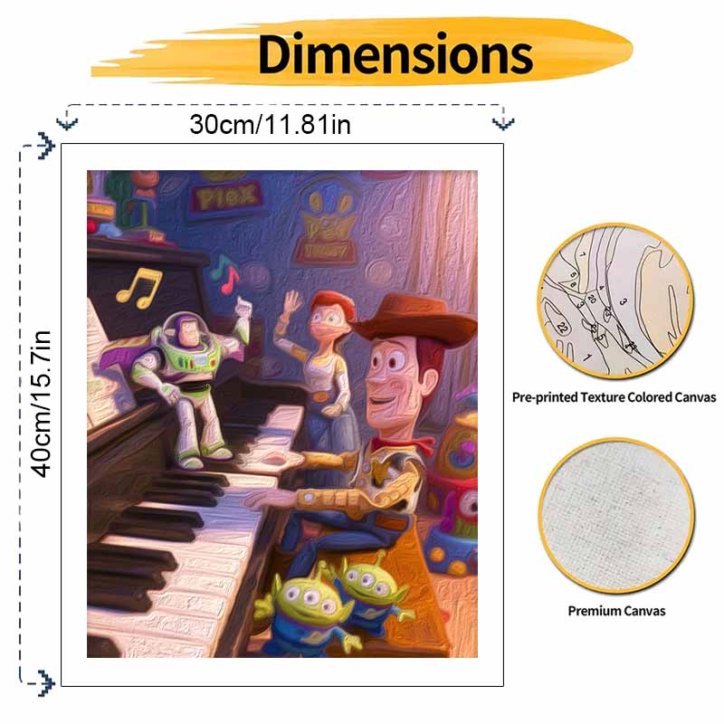 Disney Toy Story Digital Oil Painting Art Kit Handmade Coloring Painting Home Decor