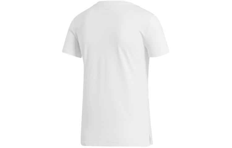adidas T Shirts Women's White Crew Neck Moderate Straight Fit EI4559