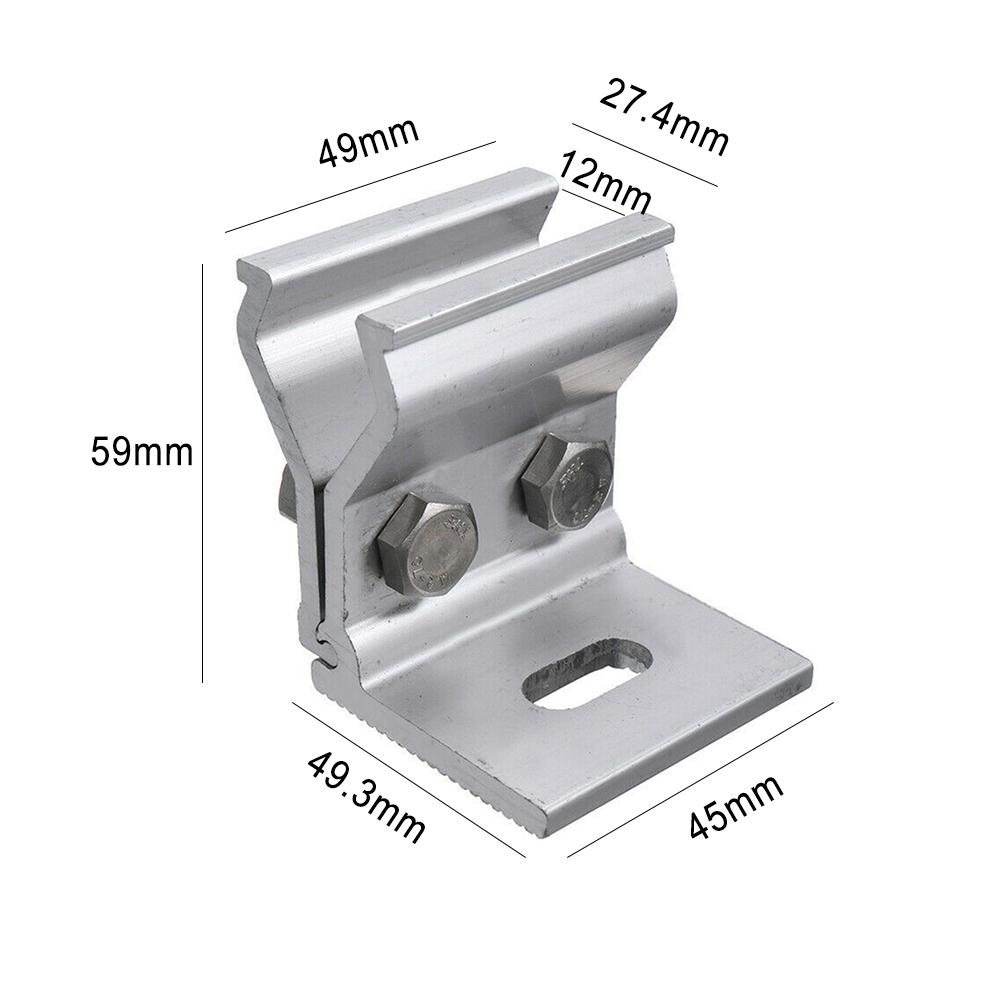 1/4Pcs Solar Panel Holder Fixing Clamp Mounting Bracket Roof Tile Fixture Photovoltaic Solar Power System Supports Fixing Clamp