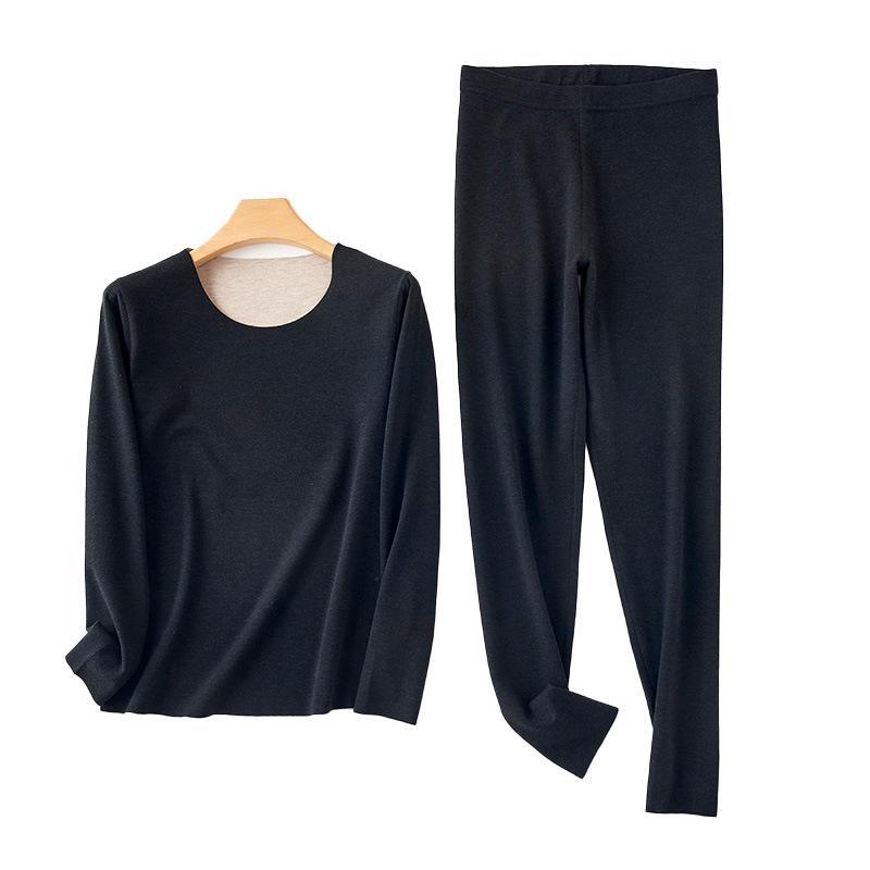 Antibakterielles Woll-Seiden-Samt-Thermo-Unterwäsche-Set für Herren & Damen - Nahtlose Heizung für Herbst & Winter