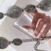 Carving Metal Body Chain Silver Belt Waist Chain Summer   Women