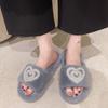 Fashion 2025 New Fashionable Hot Diamond Pearl Love Hair Cotton Slippers for Autumn and Winter Home Slipper Comfortable Cotton Slippers