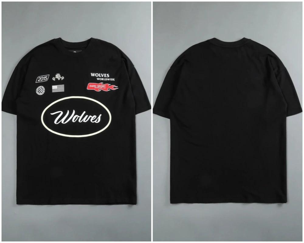 

DARC Wolves Sport Vintage Men T Shirts Gym Bodybuilding Oversized Mens Clothing Summer Fitness TEE Workout Unisex T-shirts S