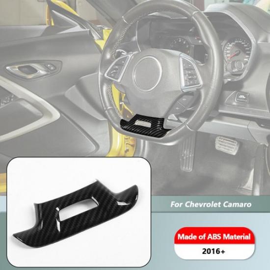 For Chevy Camaro 2016-20 Carbon Fiber Steering Wheel Lower Trim Cover with Hole