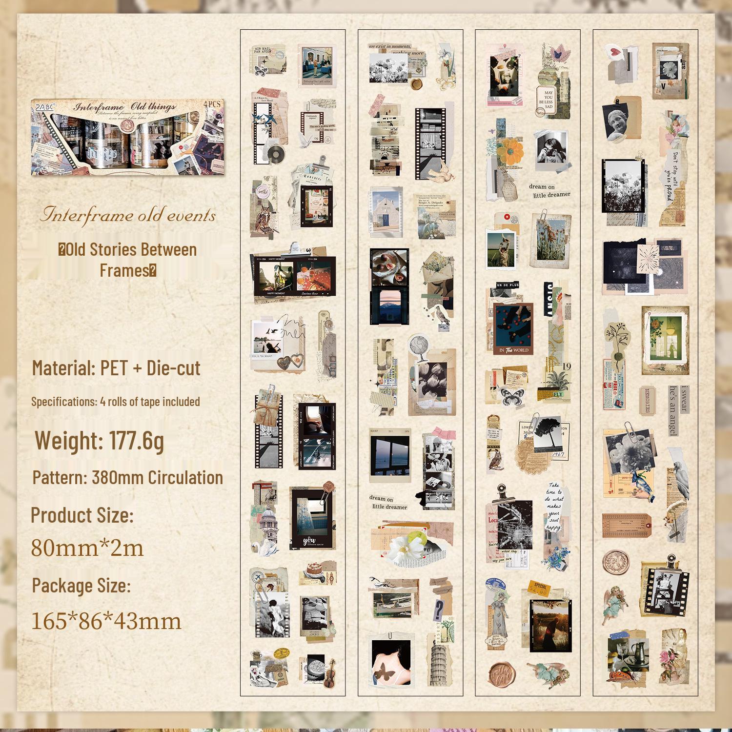 ZABC Creative DIY Decorative Collage Memory Tape Set