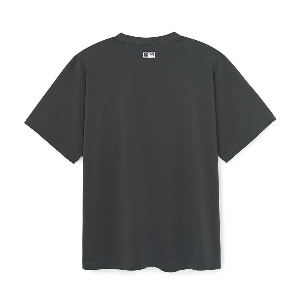 New MLB New York Yankees Basic Collection SS25 T Shirt Unisex Standard Charcoal Gray 3ATSB6153-50CGS