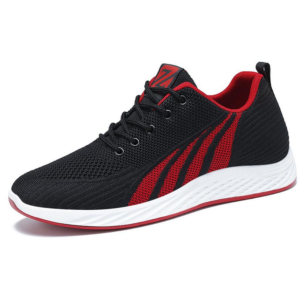 Men's 2025 Trendy Breathable Lace-up Sneakers: Fashionable, Lightweight, Casual Korean-Style Running Shoes.