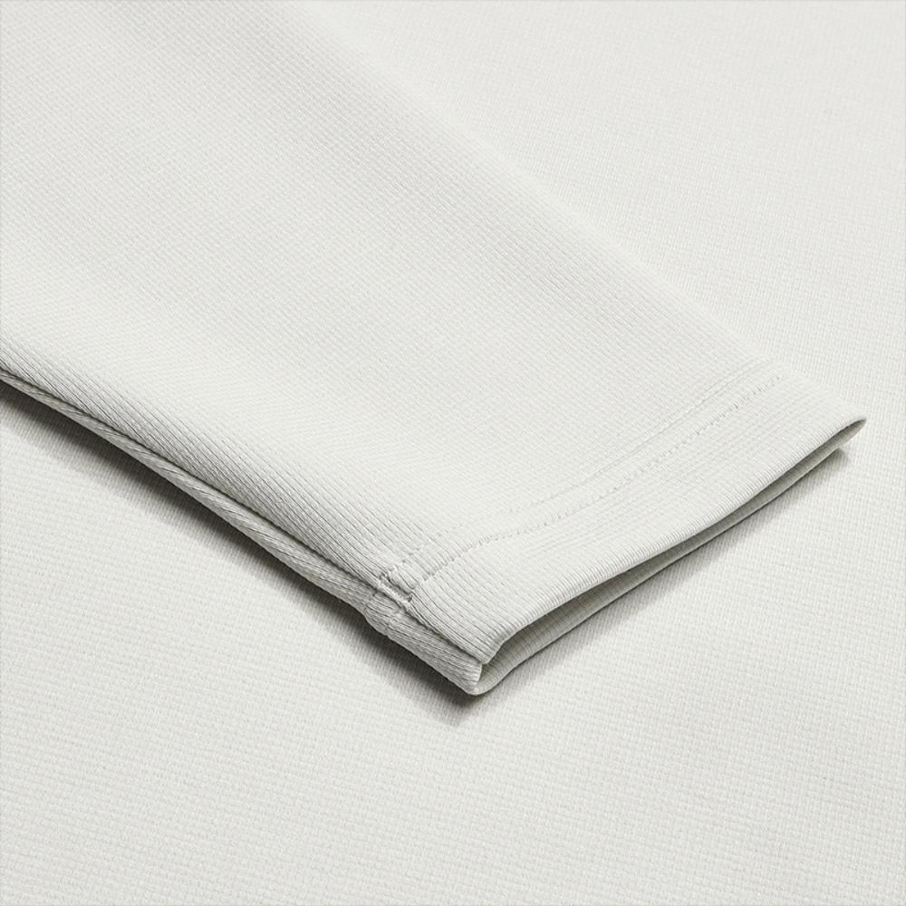 FILA White Minimalist Fashion Trendy Casual Versatile Comfortable Knitted Long Sleeve T-Shirt Men Tops Steam-Grey F11M613221FGY