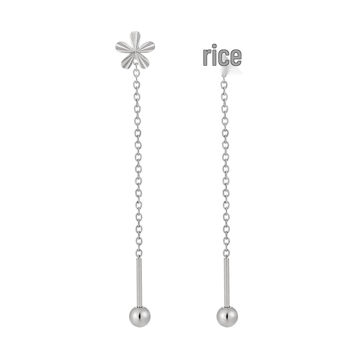 

Серьги из титановой стали с золотым покрытием и цветочным дизайном, выполненным лазерной гравировкой