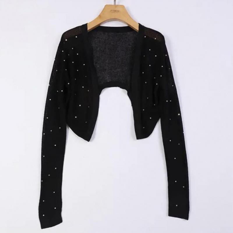 Elegant Curved Design Summer Cardigan: Breathable, Lightweight, Trendy Sun Protection Vest