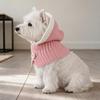 Ruffle Trim Pet Knitted Hat Button Detail Cat Knitted Hat New Pet Pullover Cap  for Small Dogs