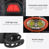 ABS USB Charging Bike Front Light Warning Sign Lighting Headlight Bicycle Cycling Accessory