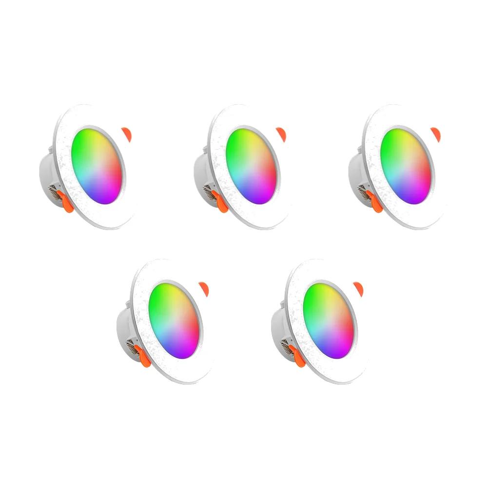 10-1PCS Smart LED Downlight LED Ceiling Recessed Down Light Dimmmable Spot Lamp 10W RGB +CW+WW Changeable LED Downlight