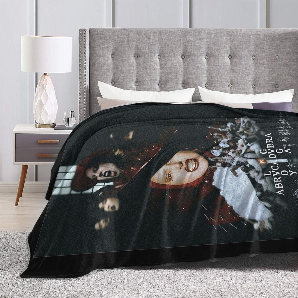 Lady Gaga Abracadabra Mayhem Coperte Flanella Primavera Autunno Coperte Calde Multifunzione per Divano Camera da Letto Copriletti