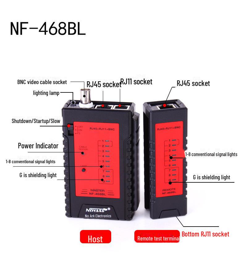 Nofangzhou Smart NF-468 Network and Line Tester for Cable Detection