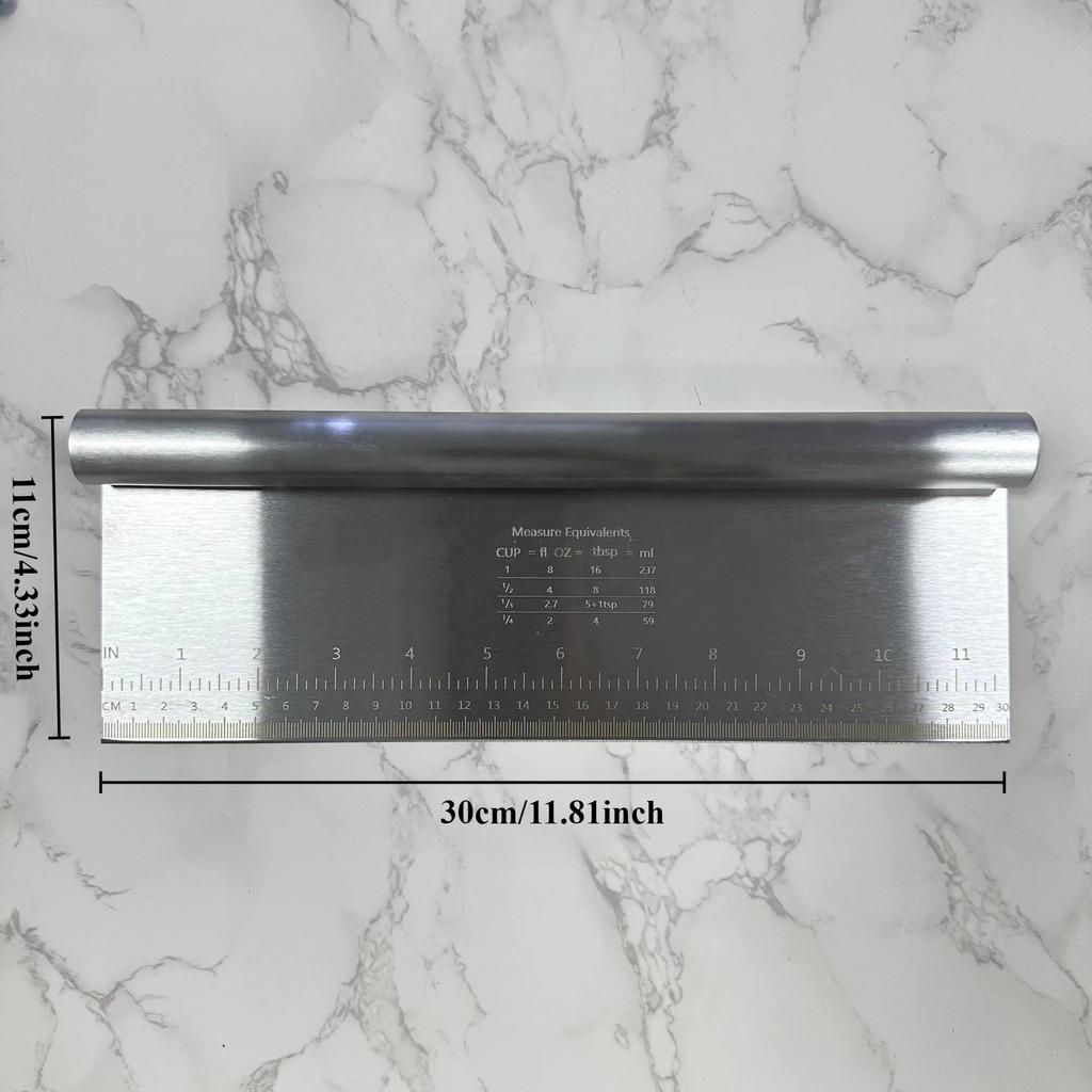 Stainless Steel Kitchens Accessories Cake Scraper Kitchen Utensils Pastry Cutting Machine Cooking Sugar Cube Spatula Bakeware