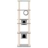 Cat Tree with Sisal Scratching Posts Light Grey 169 Cm
