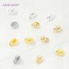 14/18K Gold Plated Crimp Beads,End Caps For Jewelry Making,Brass Clam Shell Bead Tip Crimp Ends Beads,DIY Jewelry Accessories