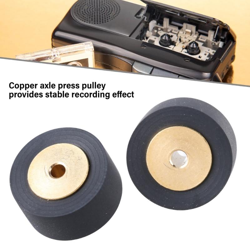 Roată Fulie Curea Player Casetă Role Presoare Cauciuc 13.5x7x6.5/13.5x8x6.5 pentru Reportofoane Asigură Sunet Stabil & Durabilitate