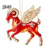 Lightweight Acrylic Decor for Holiday 2PCS Christmas Goat Hanging Ornaments, Decorative 2D Tree Ornaments Home Pendants, Festive Party Decorations