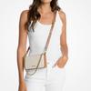Michael Kors Bryant Logo Snap Fastening Coated Canvas Crossbody Shoulder Bag Small Women's Light Khaki