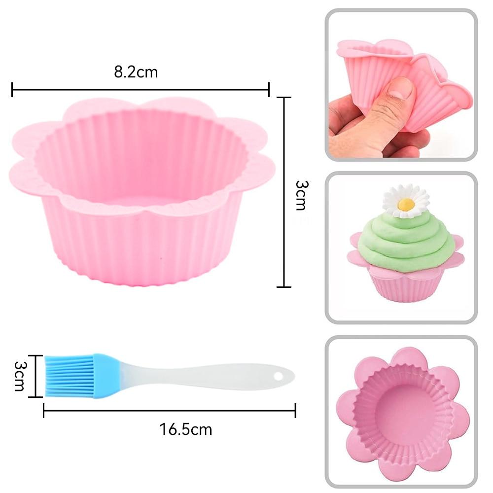 Caravaan® 26-Pack Silicone Cupcake Liners, Reusable Baking Cups for Muffins, Non-Stick, BPA-Free, Oven Safe to 200°C, 8.2x3cm, Multicolor