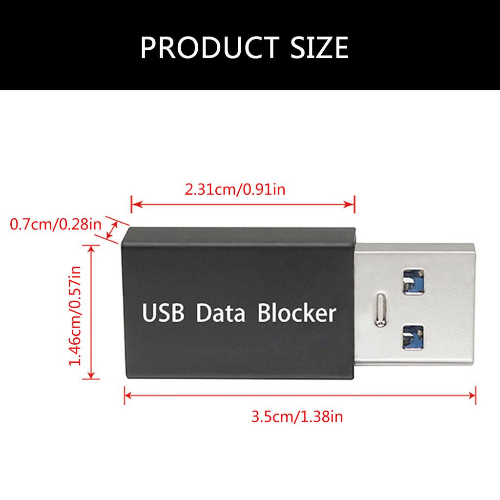Hochleistungs-USB-Datenblocker für sicheres Laden. Unterstützt 12 V/3 A. USB-Defender für mehrere Geräte. Stabile Stromabgabe.
