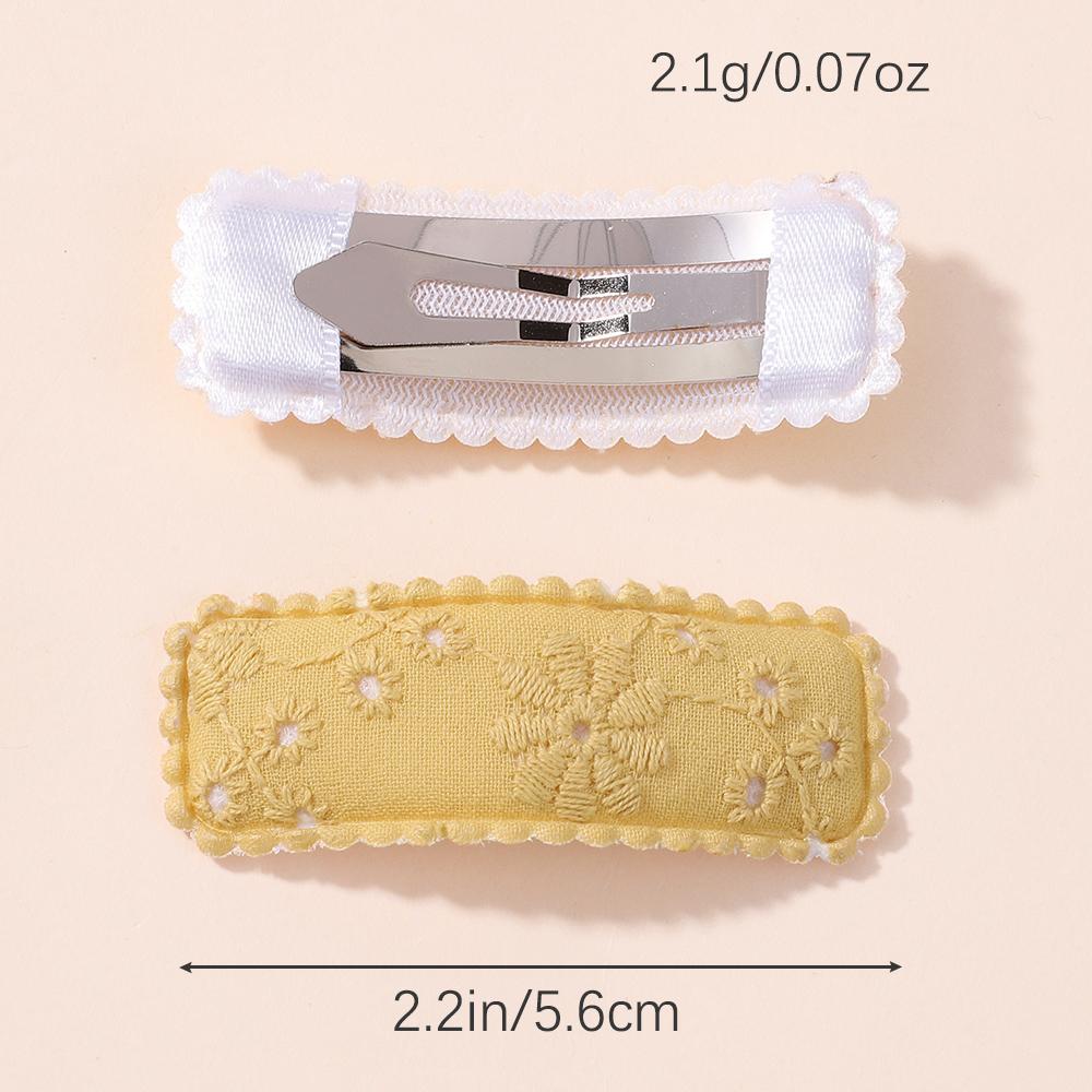 20pcs/set Lovely Cotton Print floral BB Hair Clips for Baby Girls 2.2'' Colorful Summer Hairpins Headwear Kids Hair Accessories