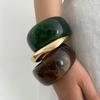 Irregular Resin Bracelets Green Women Bangles New Chunky Bangles Gifts