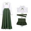 Renaissance-Zweiteiler-Kleidset, schulterfreies Oberteil mit ausgestelltem Ärmel und langem Rock, mittelalterliches Rollenspielkostüm für Damen, Halloween und Mottopartys
