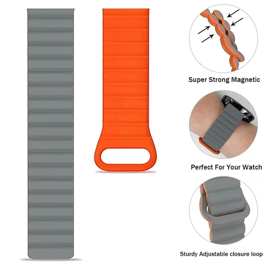 18mm 20mm 22mm Silikonowy magnetyczny pasek pętli do Samsung Galaxy Watch 6 5 Pro 4 Active 2 40mm 44mm S3 Amazfit Bip HUAWEI Watch GT 4 46mm Honor Bransoleta