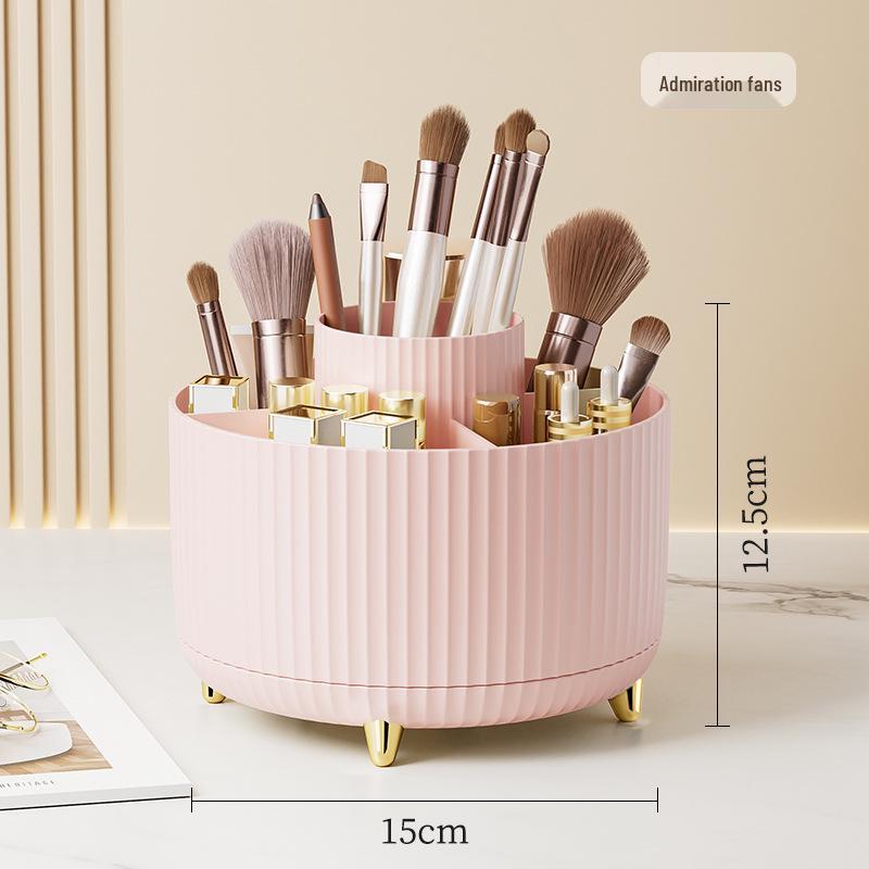 

Luxury Makeup Brush & Cosmetics Storage Tube - Divided Holder for Eyeshadows, Lipsticks, and Pens