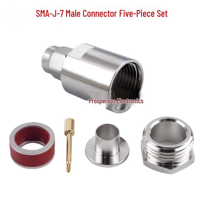 SMA-J-7 Male 5-Piece Crimp Set for 50-7 LMR400 RF Connector