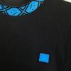 ACNE STUDIOS Black x Blue Face Patch T-Shirt tops M blackUsed