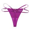Women's Seamless Thong Metal Ring Sexy Cotton Crotch Breathable Underwear