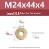 Yigu High-Strength Color Zinc Flat Washer: Enlarged & Thickened M6-M24 Screw Washer