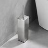 Stainless Steel Wall-Mounted Toilet Brush Set with Lid - Odor-Proof Bathroom Cleaning Tool