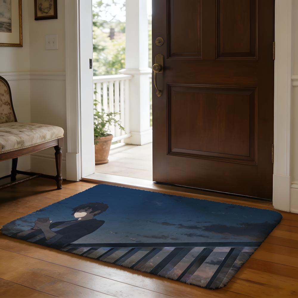 Anime Yyour Nname Hot Floor Mat Soft Flannel Absorbent Mat Non-Slip Rug Home Bedroom Bathroom