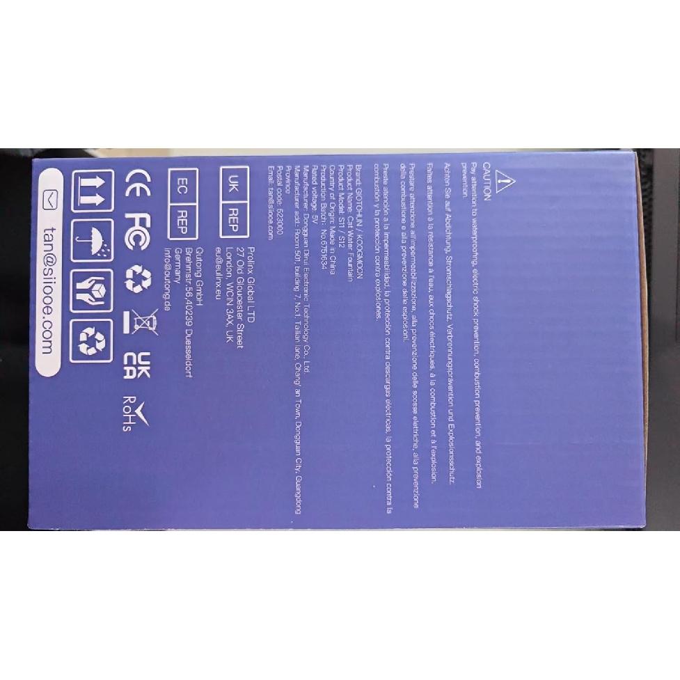 Cat Water Fountain Stainless Steel: 2.2 L Cat Fountain for Drinking - Automatic Pet Water Fountain for Cats Inside - Metal Cat Dog Water Dispenser