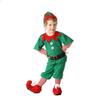 2025 Girl Boy Christmas Elf Costumes Santa Claus Suit Festival Halloween Cosplay Sets Green Elves Clothes